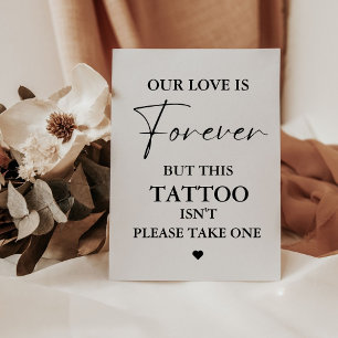 Modern Minimalist  Wedding Tattoo Party Sign
