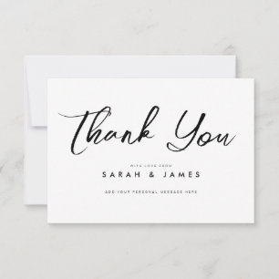 Modern Minimalist Wedding Thank You Card