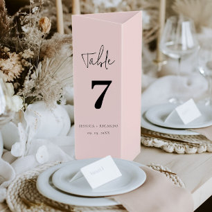 Modern Minimalist wedding Thank you table Number