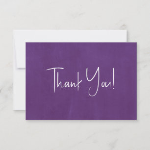 Modern Minimalist Wedding Thank You Violet Card