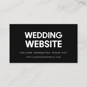 Modern minimalist wedding website card