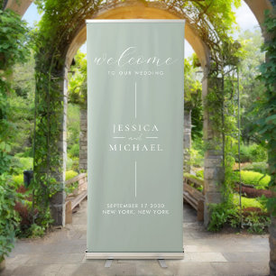 Modern Minimalist Wedding Welcome Banner