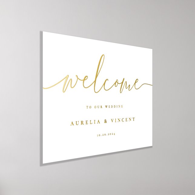 Modern Minimalist Wedding Welcome Foil Prints (Laydown)