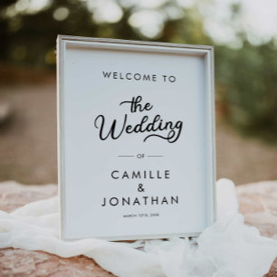 Modern Minimalist Wedding Welcome Poster