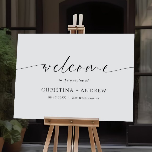 Modern Minimalist Wedding Welcome Poster (Creator Uploaded)