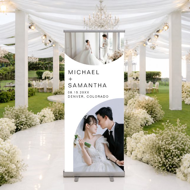 Modern Minimalist Wedding Welcome Retractable Banner (Creator Uploaded)