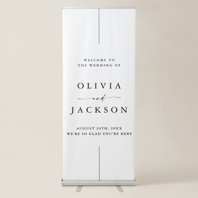 Modern Minimalist Wedding Welcome Sign  (Front)