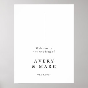 Modern Minimalist Wedding Welcome Sign