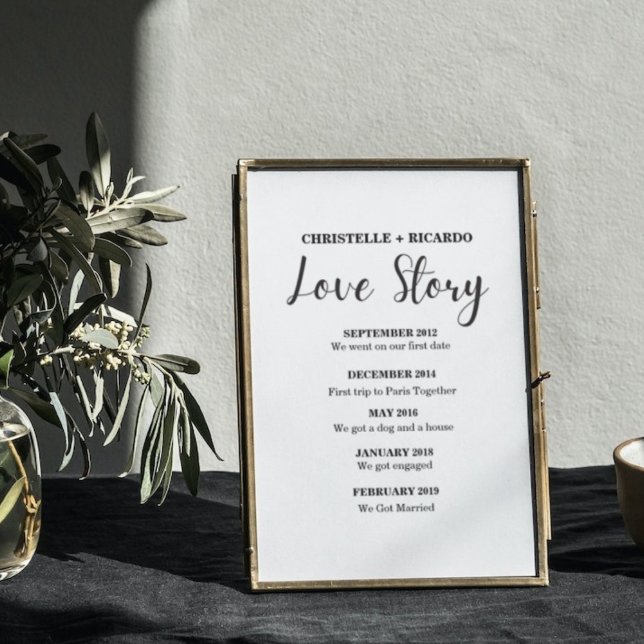 Modern Minimalist  Welcome Love story Wedding Sign (Creator Uploaded)