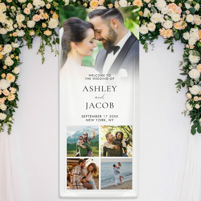 Modern Minimalist Welcome Photo Wedding Banner (Creator Uploaded)