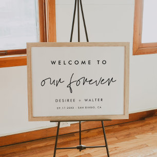Modern Minimalist Welcome to our Forever Poster