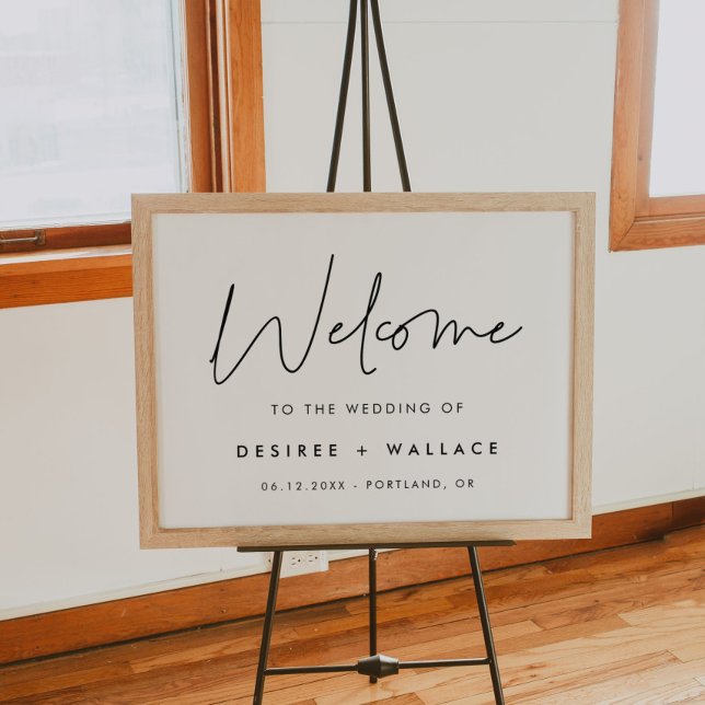 Modern Minimalist Welcome to our wedding Poster (Creator Uploaded)