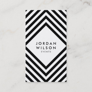 Modern Minimalist White and Black Social Media Business Card