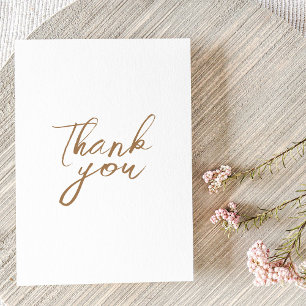 Modern Minimalist White Baby Shower Thank You Card