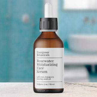 modern minimalist white black dropper bottle label