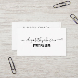 Modern Minimalist White Business Card