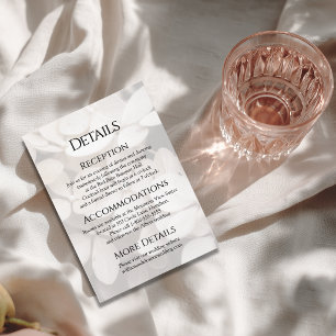 Modern Minimalist White Floral Enclosure Card