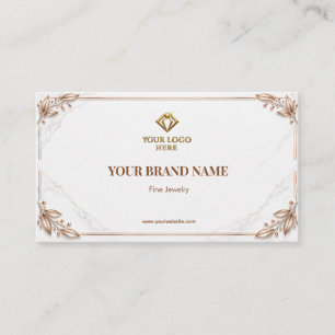 Modern Minimalist White Jewellery Earring Card