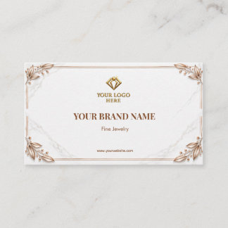 Modern Minimalist White Jewellery Earring Card