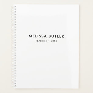 Modern Minimalist White Planner