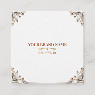 Modern Minimalist White Square Ring Card
