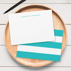 Modern Minimalist White Stripes & Custom Colour Card