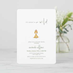 Modern Minimalist Wild Sarafi Giraffe Baby Shower Invitation