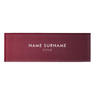 Modern Minimalist Wine Violet Gradient Luxe Chic Name Tag