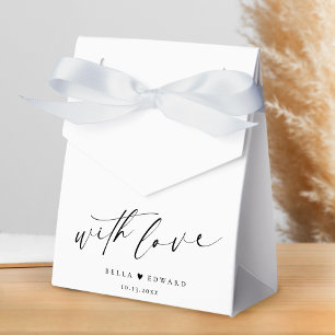 Modern Minimalist With Love Wedding Favour Box