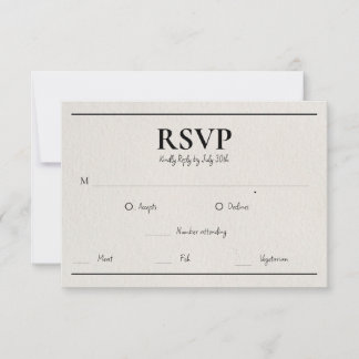 Modern Minimalist with Photo Elegant Typography RSVP Card