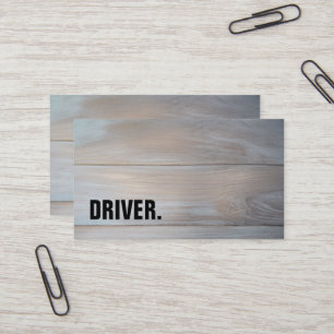 Modern Minimalist Wood board DRIVER Professional Business Card