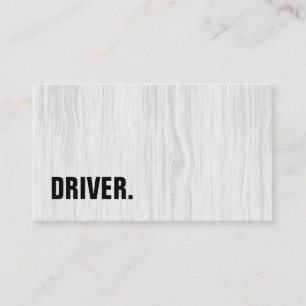 Modern Minimalist Wood board DRIVER Professional Business Card