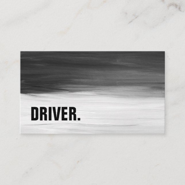 Modern Minimalist Wood board DRIVER Professional Business Card (Front)