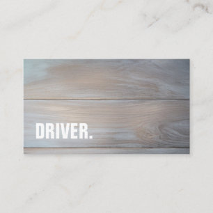 Modern Minimalist Wood board DRIVER Professional Business Card