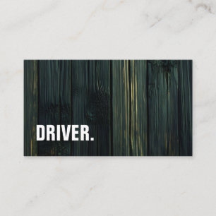 Modern Minimalist Wood board DRIVER Professional Business Card
