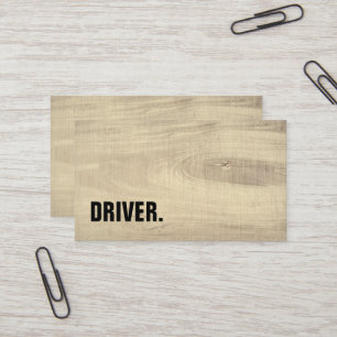 Modern Minimalist Wood board DRIVER Professional Business Card