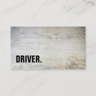 Modern Minimalist Wood board DRIVER Professional Business Card
