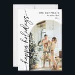 Modern Minimalist Year In Review Arch Photo Holiday Card<br><div class="desc">Celebrate the season with a "Modern Happy Holidays Year In Review" holiday card. This stylish design features a clean and contemporary layout that highlights your favourite family photos alongside a heartfelt summary of your year's memorable moments. The modern typography and sleek aesthetic create an elegant look, perfect for showcasing the...</div>