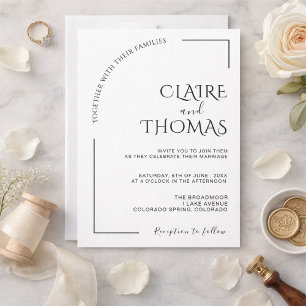 Modern Minimaliste wedding invitation