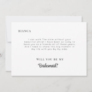 Modern MinimalistFunny Bridesmaid Proposal Card