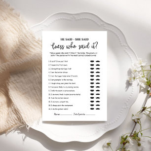 Modern Minimalistguess who said it Game card