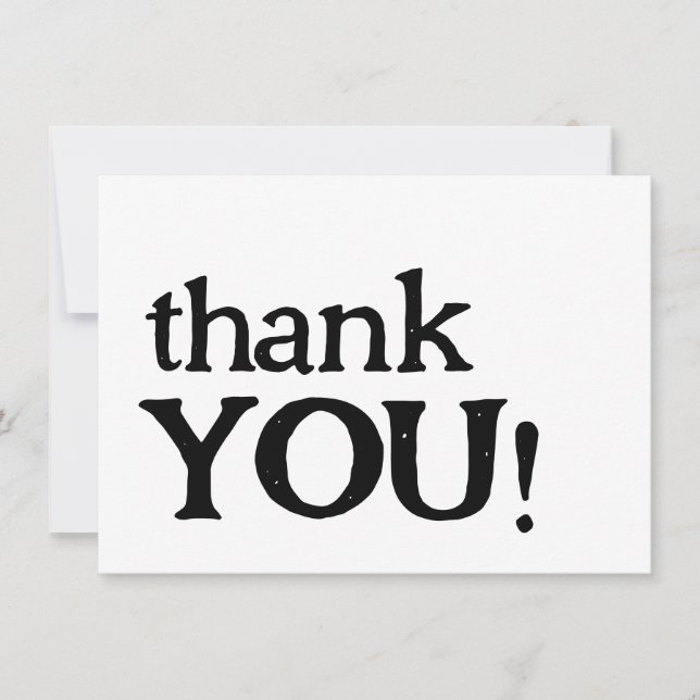 Modern Minimalistic Baby Shower Thank You Card (Front)