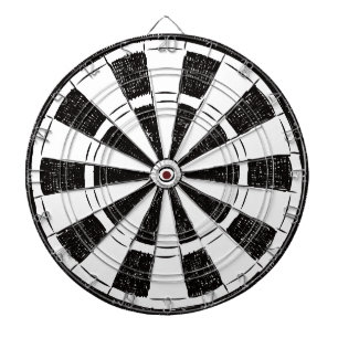Modern Minimalistic Black and White Dartboard