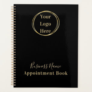 Modern Minimalistic Black Gold Appointment Book Planner