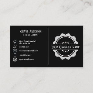 Modern minimalistic black & white logo business c card