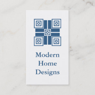 Modern Minimalistic Business Card, Royal Blue Card