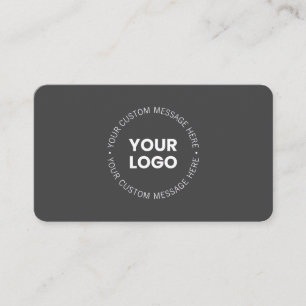 Modern Minimalistic Company Logo/any Image   Grey  Enclosure Card