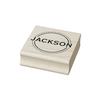 Modern Minimalistic Custom Monogram Rubber Stamp