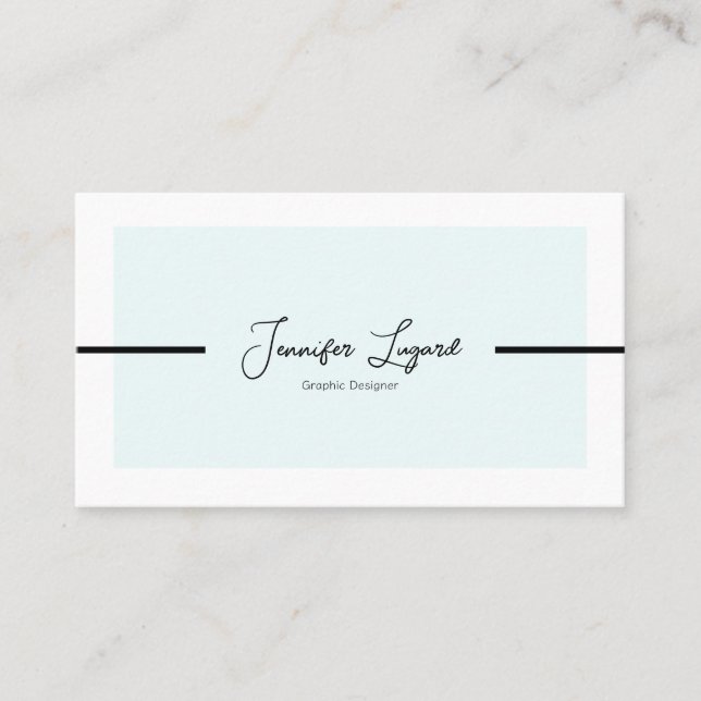 Modern Minimalistic Customisable Business Card (Front)