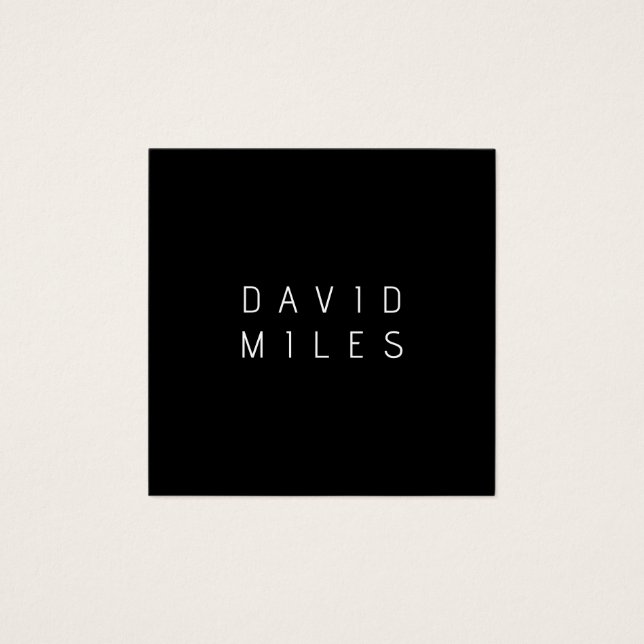 Modern Minimalistic Editable Name | Black & White (Front)